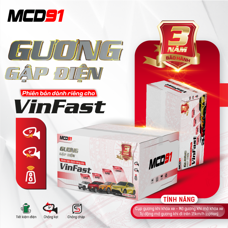 LimoGreen - Gương gập điện