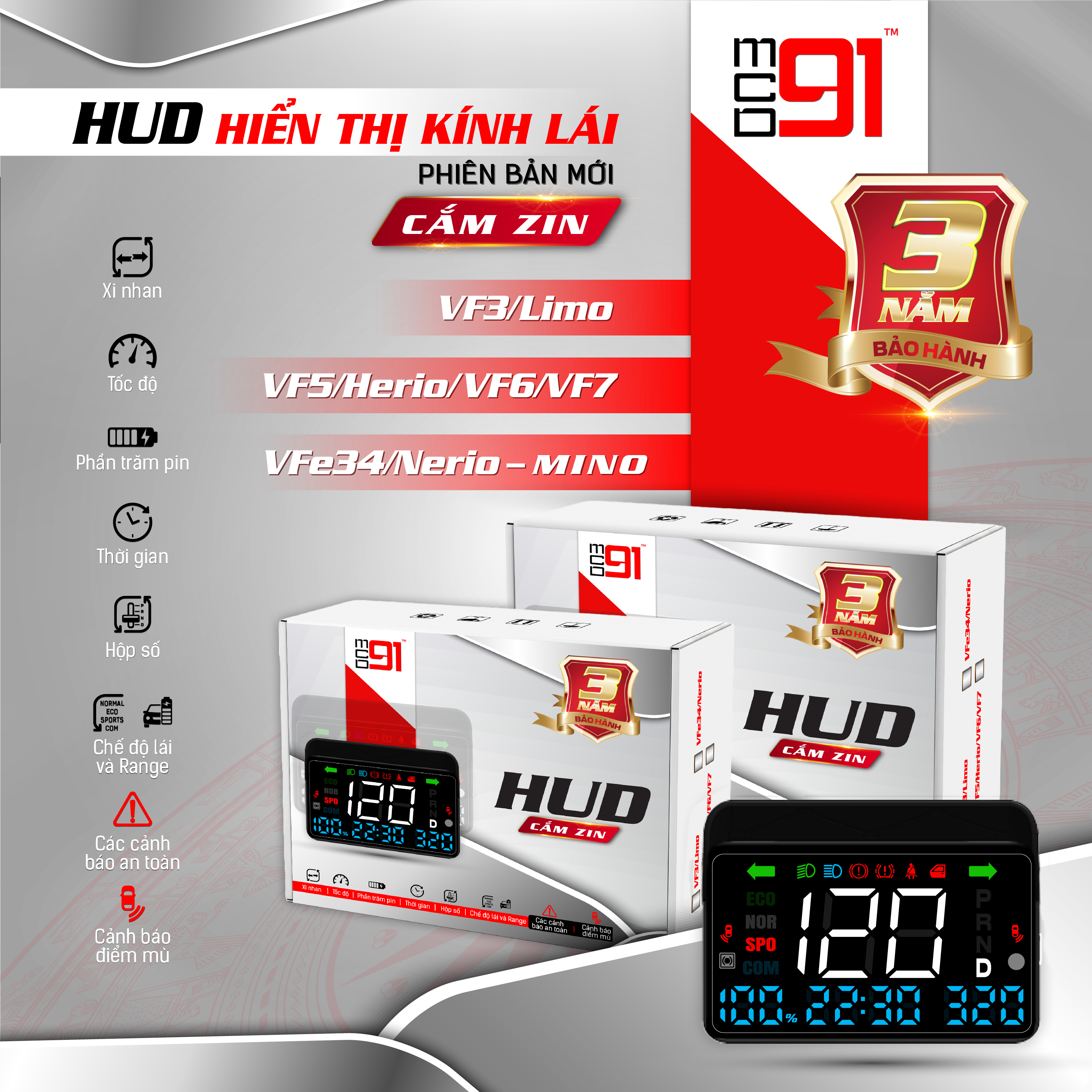 HUD Limogreen hiển thị kính lái